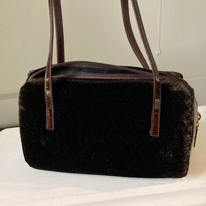 Made in Italy Brown Velvet Bag